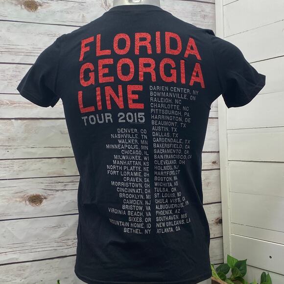 Florida Georgia Line 2015 Concert Tour Schedule Band Tee Country Music Small - Picture 3 of 6